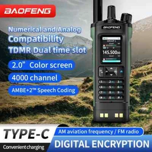 Walkie Talkie DMR GPS 10W Multi Band Wireless Copy Frequency Type-C  - Zdjęcie 1 z 13