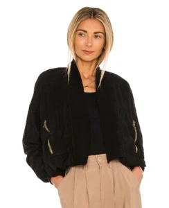 Young Fabulous & Broke Fara Convertible Utility Cropped Bomber Jacket Size S - Picture 1 of 3