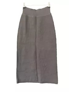 Scanlan & Theodore skirt size 8 brown high waist midi textured knit casual work - Picture 1 of 16