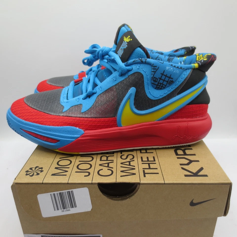 Size 6.5 (GS) - Nike Kyrie 8 SE GO Low Black Blue Tour Yellow
