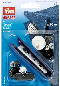 PRYM 'Jeans' Antik Stahl Knöpfe, 20MM- 622 237, 6 Teile - Bild 1 von 1