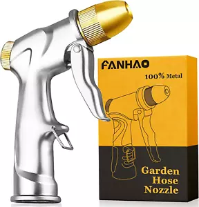 Upgraded Garden Hose Nozzle Sprayer, 100% Heavy Duty Metal Handheld Water Nozzle - Picture 1 of 12
