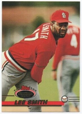 Lee Smith 1993 Stadium Club #462  St. Louis Cardinals  Hall of Fame  #3 - Image 1 of 2