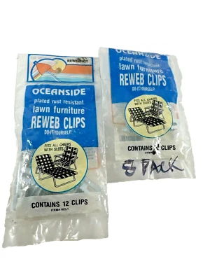 Frost King Plated Outdoor Chair Webbing Clip 12 Pk + 8 Pk Opened Bag =20 Clips - Image 1 of 4