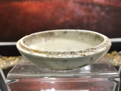 Vietnamese 13th-15th Tran Dynastic Pottery Small Bowl Shipwreck White Glaze #3 - Image 1 of 4