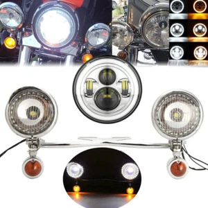 Faro LED 7" + Barra de luces de paso de 4,5" para Yamaha Royal Star Venture XVZ1300 - Imagen 1 de 12