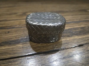 Vintage 925 STERLING SILBER TAXCO MEXIKO GEFLOCHTEN Mini KORB Pillendose - Bild 1 von 6