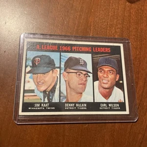 1967 Topps AL 1966 Pitching Leaders Jim Kaat/Denny McLain/Wilson #235 EX - Picture 1 of 2