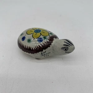 Tonala mexikanische Keramik kleine Schildkröte Figur - signiert - Bild 1 von 14