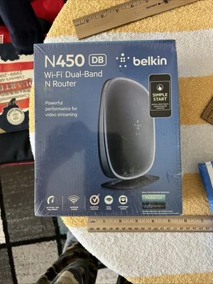 Belkin N450 Dual Band 4-Port 10/100 Wireless N Router NEW SEALED - Image 1 of 4