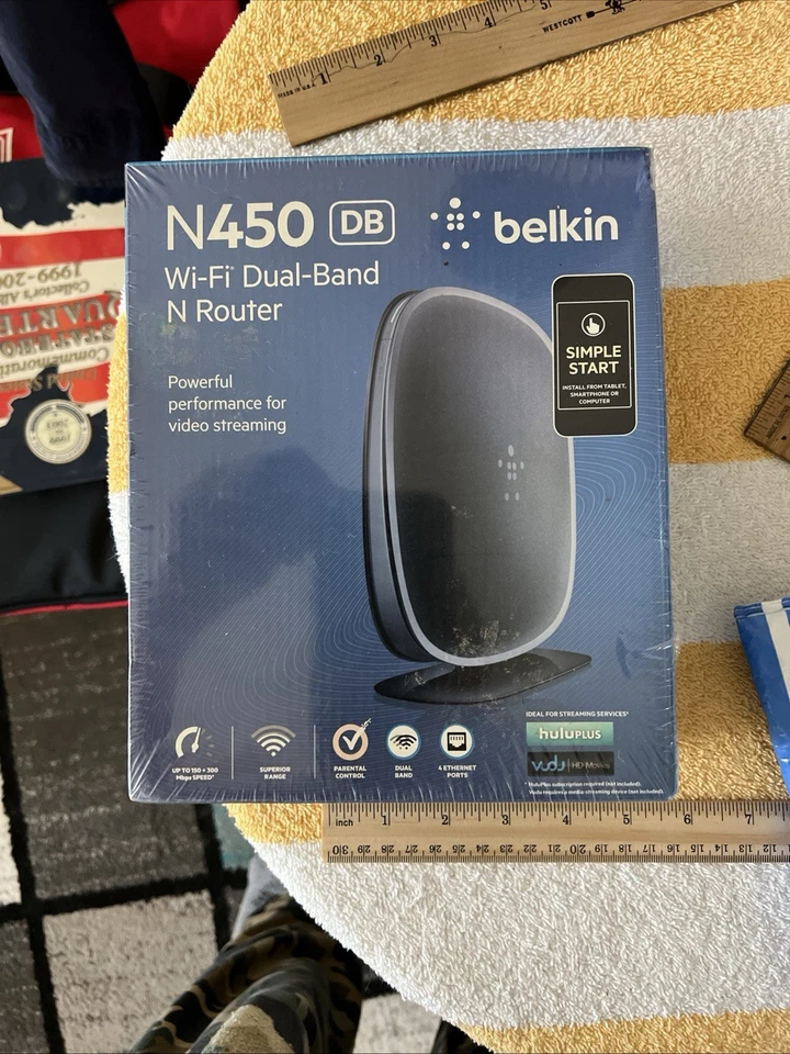 Belkin N450 Dual Band 4-Port 10/100 Wireless N Router NEW SEALED - Image 1 of 4