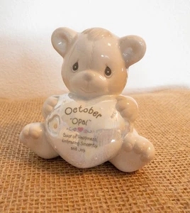 Precious Moments Bear Bank, October, Opal, 4”, Collectible - Bild 1 von 7
