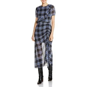 Maje Rancha Ruffled Ruched Midi Dress - Picture 1 of 13