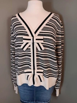 Express NWT Women's Bow Accent Cardigan Sweater Size XL  - Image 1 of 4