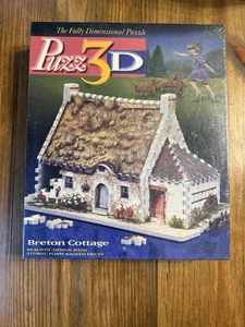 (VERSIEGELT) Puzzle 3D Milton Bradley Breton Cottage Puzzle 264 Teile-NEU- - Bild 1 von 8