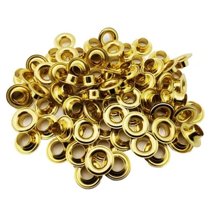 Brass Grommets & Washers #G1-00 Size 00 (3/16" Hole) 144 Sets - Picture 1 of 2