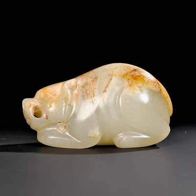 Rare Chinese Hetian Jade Tiger Beast the Han dynasty 206 B.C.-220A.D. - Image 1 of 4