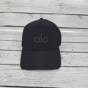 ALO Hat Cap Strap Back Black Yoga Athletic Hiking Outdoor Cotton - Picture 1 of 6