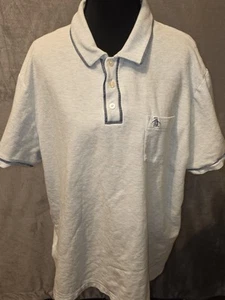 PENGUIN Polo Shirt - XXL - Light Blue With Pocket- Men’s - Picture 1 of 17