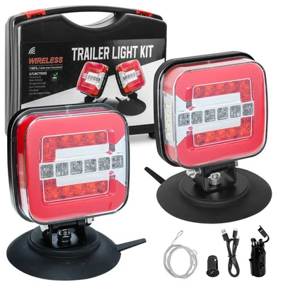 Wireless Magnetic Trailer Tail Light Kit, Rechargeable Towing Light Kit - Image 1 of 4