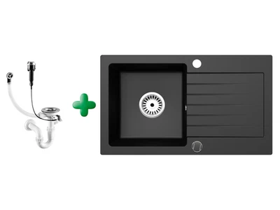 Faizee Home Granitspüle 75x43,5 cm | Einbauspüle inkl. Siphon | 5 Farben - Bild 1 von 4