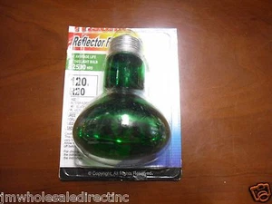 50W 50 Watt R20 R 20 120V Flood Light Bulb FROSTED REFLECTOR Green Color - Picture 1 of 1