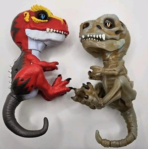 WowWee Untamed T-Rex Lot of 2 Doom (Skeleton) & Ripsaw (Red) Doom 5" Tested - Picture 1 of 10