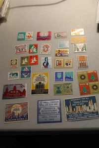 OSTEOPATHIC LOT OF 26 LABELS / POSTER STAMP MINT H MEDICAL 20'S- 60'S - Picture 1 of 3