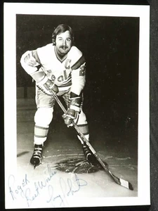 Joey Johnston Autographed Signed B&W Photo Hockey Golden Seals 3.5x5 - Picture 1 of 2