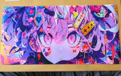 XL Gaming Mouse Pad Desk Mat 60x30cm – Cute Purple-Haired Anime Girl – New UK B5 - Image 1 of 4