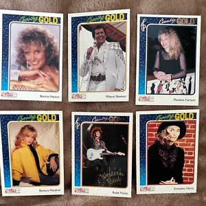 LOT OF 6 COUNTRY GOLD CARDS - BARBARA MANDRELL - WAYNE NEWTON - BONNIE NELSON - Picture 1 of 1