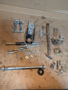 1979 HONDA XR250 MOTOR ENGINE MOUNTS KICK STAND CHAIN GUIDE - Picture 1 of 13