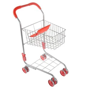 Pretend Play Shopping Cart- Toy Grocery Cart With Pivoting Front Wheels and F... - Picture 1 of 6