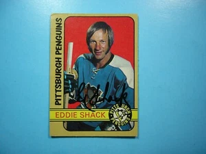 1972/73 O-PEE-CHEE NHL HOCKEY CARD #274 ED EDDIE SHACK EX AUTO AUTOGRAPH OPC - Picture 1 of 3