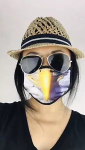 Divertente Animal Eagle Unisex Doppio Strato Maschera Viso Riutilizzabile Lavabile Cover Panno - Foto 1 di 9