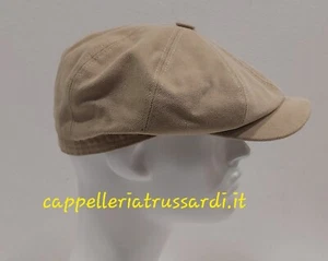 Coppola Gorra A Cuadros Beige Peaky Blinders 100% Algodón Hecho En Italia - Bild 1 von 4