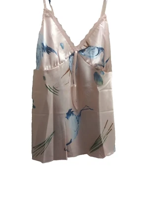 Mujer Bebé Muñeca y Pijama Corto Estampado Seda Conjunto Rosa Azul Talla Mediana Foto 1 de 4