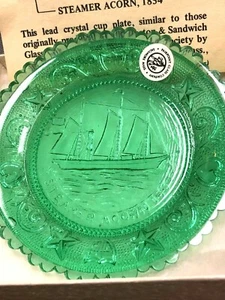 VINTAGE PAIRPOINT CUP PLATE STEAMER ACORN LIGHT GREEN - Picture 1 of 4