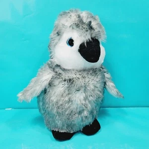 Penguin Frosty Gray Blue White Glitter Eyes Soft Stuffed Plush 10" Realistic - Picture 1 of 5