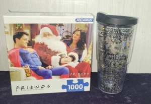 FRIENDS Christmas 1000 Pc Jigsaw Puzzle Superman & Santa Claus PLUS FREE Mug NEW - Picture 1 of 9