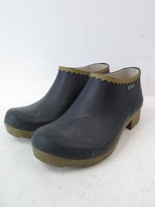 Aigle Womens Rubber Clog Style Heeled Wellies Garden Shoes UK Size 5 EU Size 38