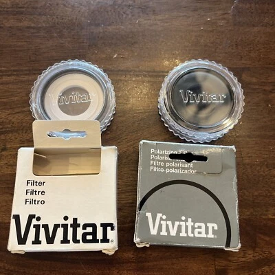 Vintage Vivitar 49mm Polarizing Filter Skylight(1A) 49mm Filters Set of Two EUC - Image 1 of 3