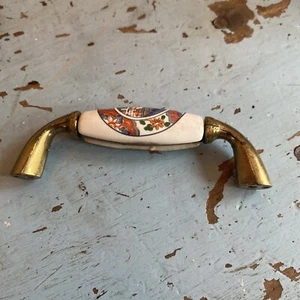 Vintage Belwith RARE-Far East-Asian-Oriental-Cabinet Drawer Pull-Porcelain - Picture 1 of 5