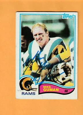 Mike Guman Los Angeles Rams AUTO Signed 1982 Topps Penn State Nittany Lions 4G - Image 1 of 2