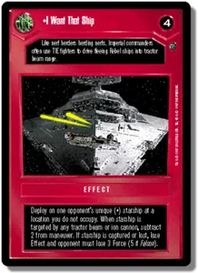 Star Wars CCG I Want That Ship Near-Mint/NM - Dagobah 1997 - Picture 1 of 1