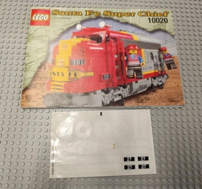 LEGO WORLD CITY 10020 Santa Fe Lokomotiven NUR Bauanleitung Stickern - Bild 1 von 3