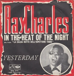 RAY CHARLES IN THE HEAT OF THE NIGHT 1967 RECORD ITALY 7" PS - Picture 1 of 4