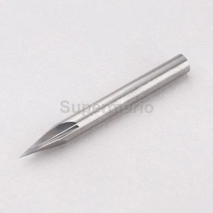 5x 1/8'' 2 Two Straight Flute Engraving Pyramid CNC Bit Router Endmill 30° 0.1mm - Picture 1 of 2