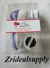 Plum Beauty Facial Cleansing System 2 Brush Heads Cleanses & Exfoliates
