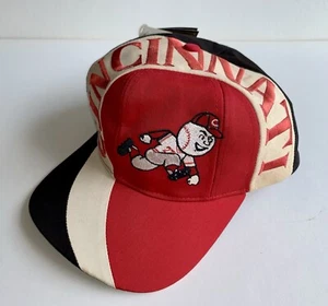 Cincinnati Reds Twins Enterprise Swirl Snapback Ball Cap Hat MLB 125th NOS 1994 - Picture 1 of 15